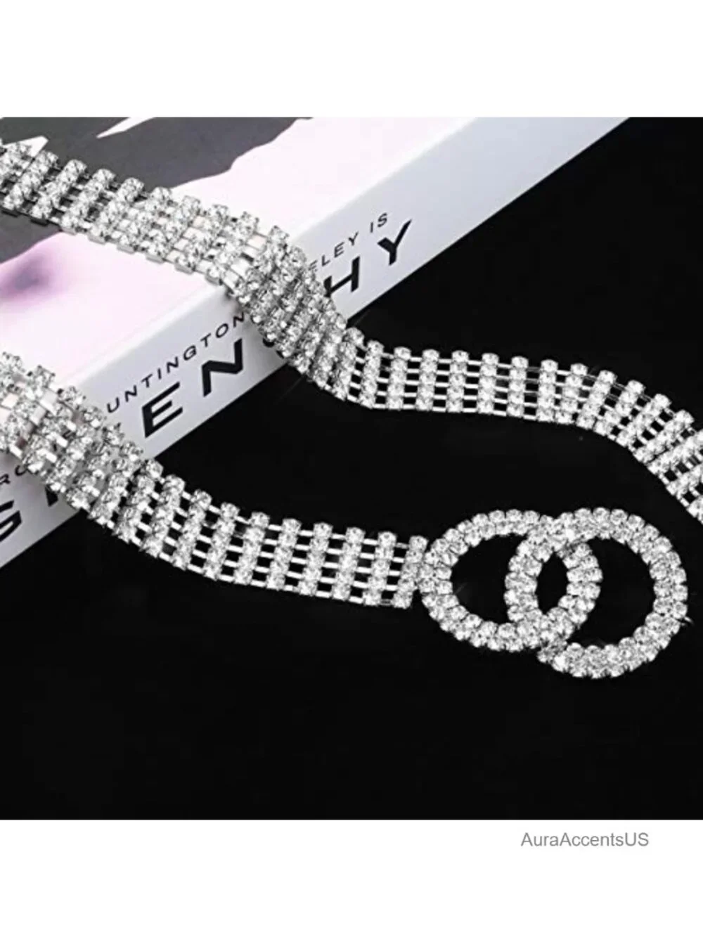 Rhinestone Chain Belt Crystal Waist Belt for Dresses Wedding